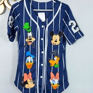 Disney Blue Character Print Women's Jersey Top